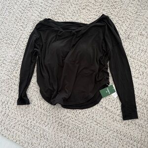 WITH TAGS, NEVER WORN. Halara Black Women's Top With Built-In Bra